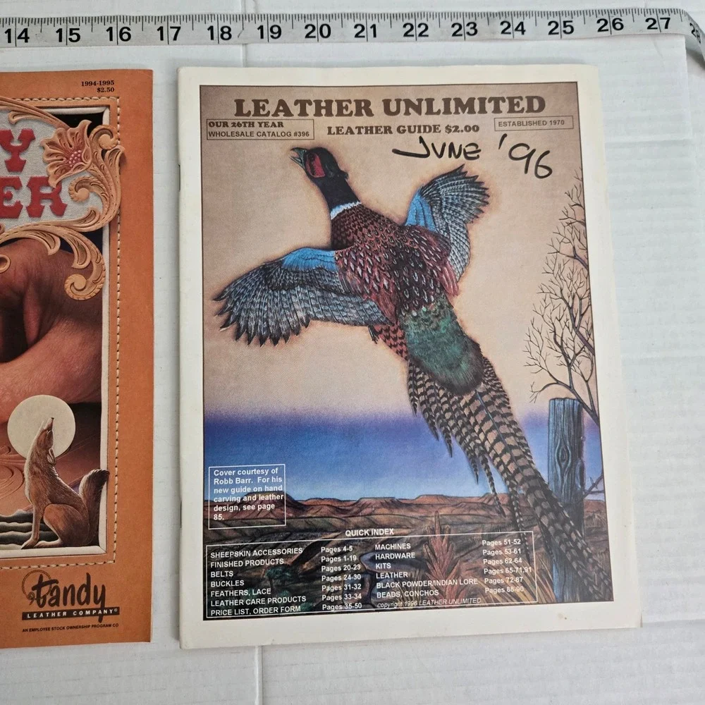 ot‎ 3 VTG 1990s Leathercraft Catalogs Tandy 1994 Leather Unlimited 1996